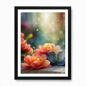 Peony Flowers 1 Art Print