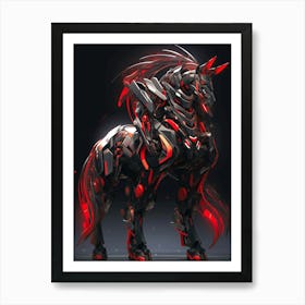 Futuristic Horse 4 Art Print