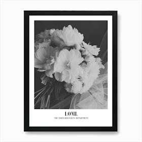 Taylor Swift Loml Flowers Ttpd Swifie Merch Black And White Art Print