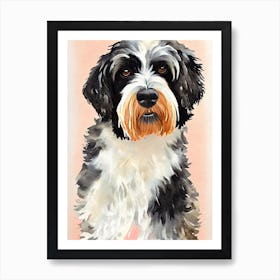 Portuguese Water Dog Watercolour Dog Art Print