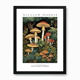 William Morris Print Mushrooms Kitchen Poster Vintage Wall Art Textiles Art Vintage Poster Art Print