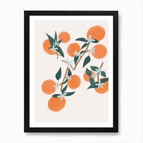 Oranges Light Cream Art Print