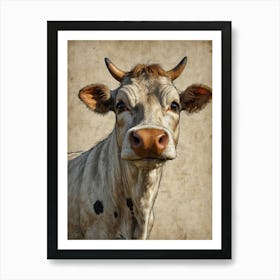 Cow Portrait Art Print