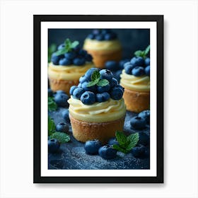 Blueberry Cupcakes 1 Art Print