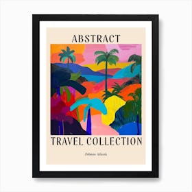 Abstract Travel Collection Poster Solomon Islands 4 Art Print