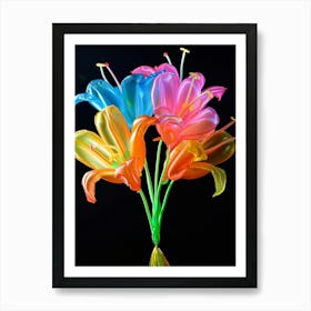 Bright Inflatable Flowers Honeysuckle 3 Art Print