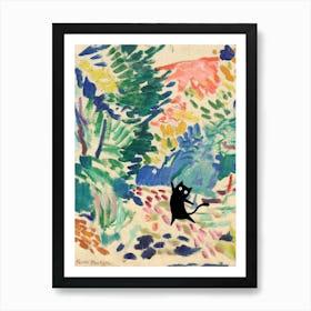 Cats In Famous Gardens Henri Matisse Landscape At Collioure Art Print