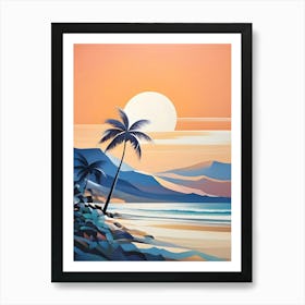 Sunset At The Beach 40 Art Print