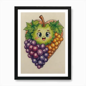 Fruity Heart Art Print