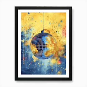 Disco Ball Painting Art Print