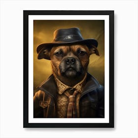 Gangster Dog Border Terrier Art Print