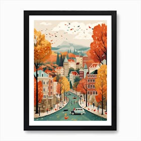 Oslo In Autumn Fall Travel Art 3 Art Print
