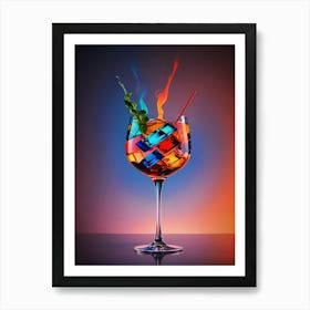 Smoking Cocktail Art Print