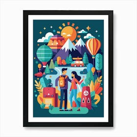 Travel Together Art Print Art Print