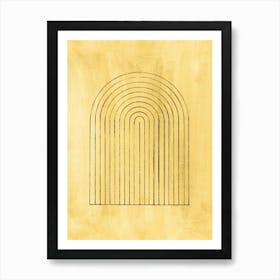 Mustard boho arch Art Print