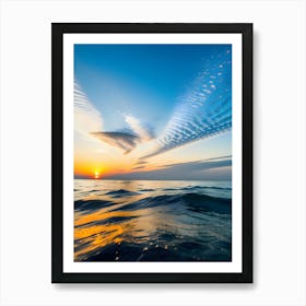 Sunset Over The Ocean-Reimagined 1 Art Print