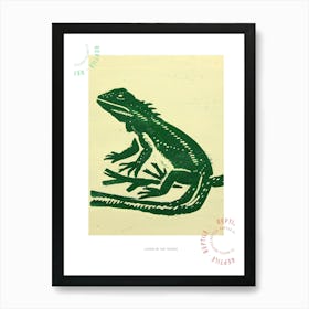 Lizard In The Woods Bold Block 1 Poster Art Print