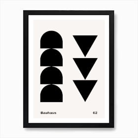 Geometric Bauhaus Poster B&W 62 Art Print