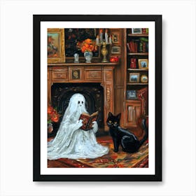 Ghost Reading A Book 12 Art Print