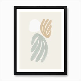 Modern Coral 2 Sage Green Art Print