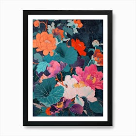 Hokusai  Great Japan Flowers Japanese 10 Art Print
