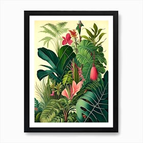 Tropical Paradise 4 Botanicals Art Print