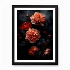 Dark flowers 1 Art Print