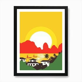 Sunset In Brazil Art Print