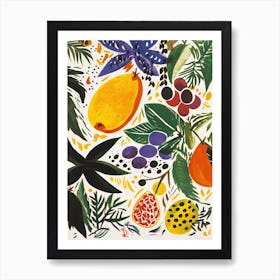 Starfruit Fruit Drawing 4 Art Print