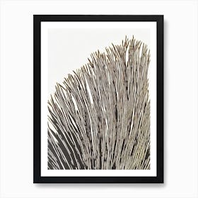 Acropora Pulchra Linocut Art Print