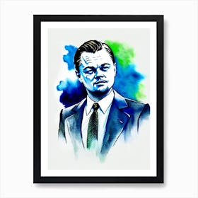 Leonardo Dicaprio In The Wolf Of Wall Street Watercolor Art Print
