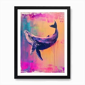 Polaroid Inspired Whales 1 Poster