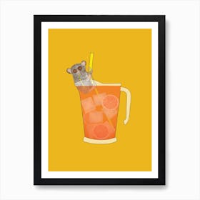 Tiny Tarsier Big Drink Art Print