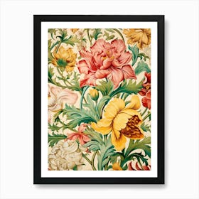 Floral Wallpaper 112 Art Print