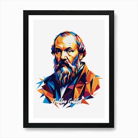 Galileo Galilei 02 Portrait WPAP Pop Art Art Print