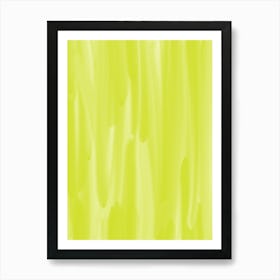 Bright Yellow Abstract Painting Art Print