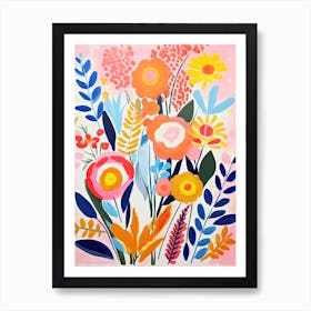 Flowers 52, Matisse style, Floral texture Art Print