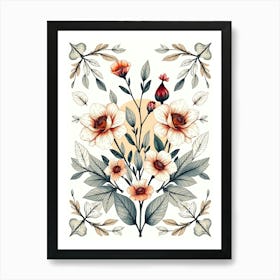 Floral Pattern 1 Art Print