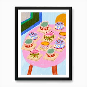 Cakes On A Table 2 Art Print