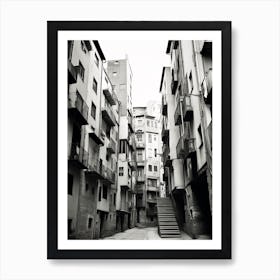 Girona, Spain, Black And White Old Photo 3 Art Print