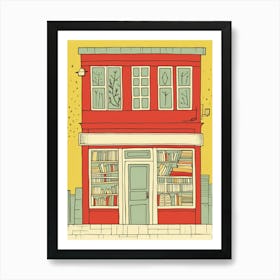 Instanbul The Book Nook Pastel Colours 1 Art Print