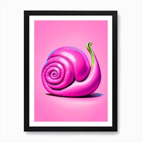 Full Body Snail Pink 1 Pop Art Art Print