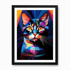 Cat Abstract Pop Art 2 Art Print