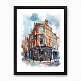 Bromley London Borough   Street Watercolour 3 Art Print