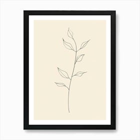 Line Drawing Of A Leaf 1 Art Print