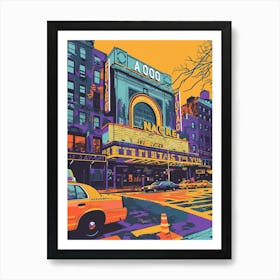 The Apollo Theater New York Colourful Silkscreen Illustration 1 Art Print