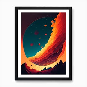Comet Comic Space Space Art Print