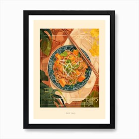 Pad Thai Art Deco Poster Art Print