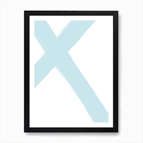 Abstract Blue Cross Art Print