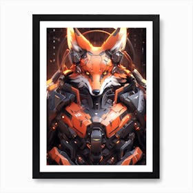 Futuristic Fox 1 Art Print